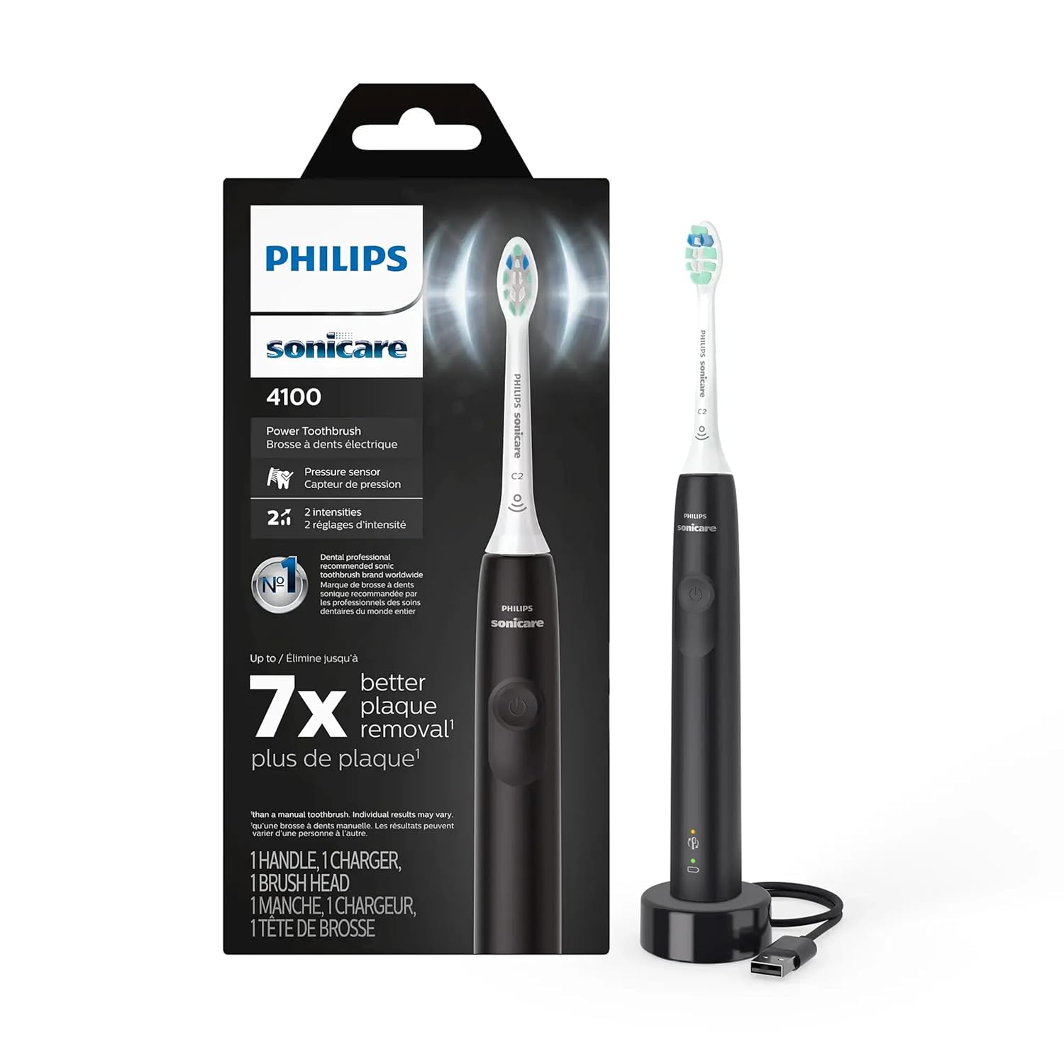 Philips Sonicare ProtectiveClean 4100 Rechargeable Electric Toothbrush Packaging May Vary, White, 1 Count