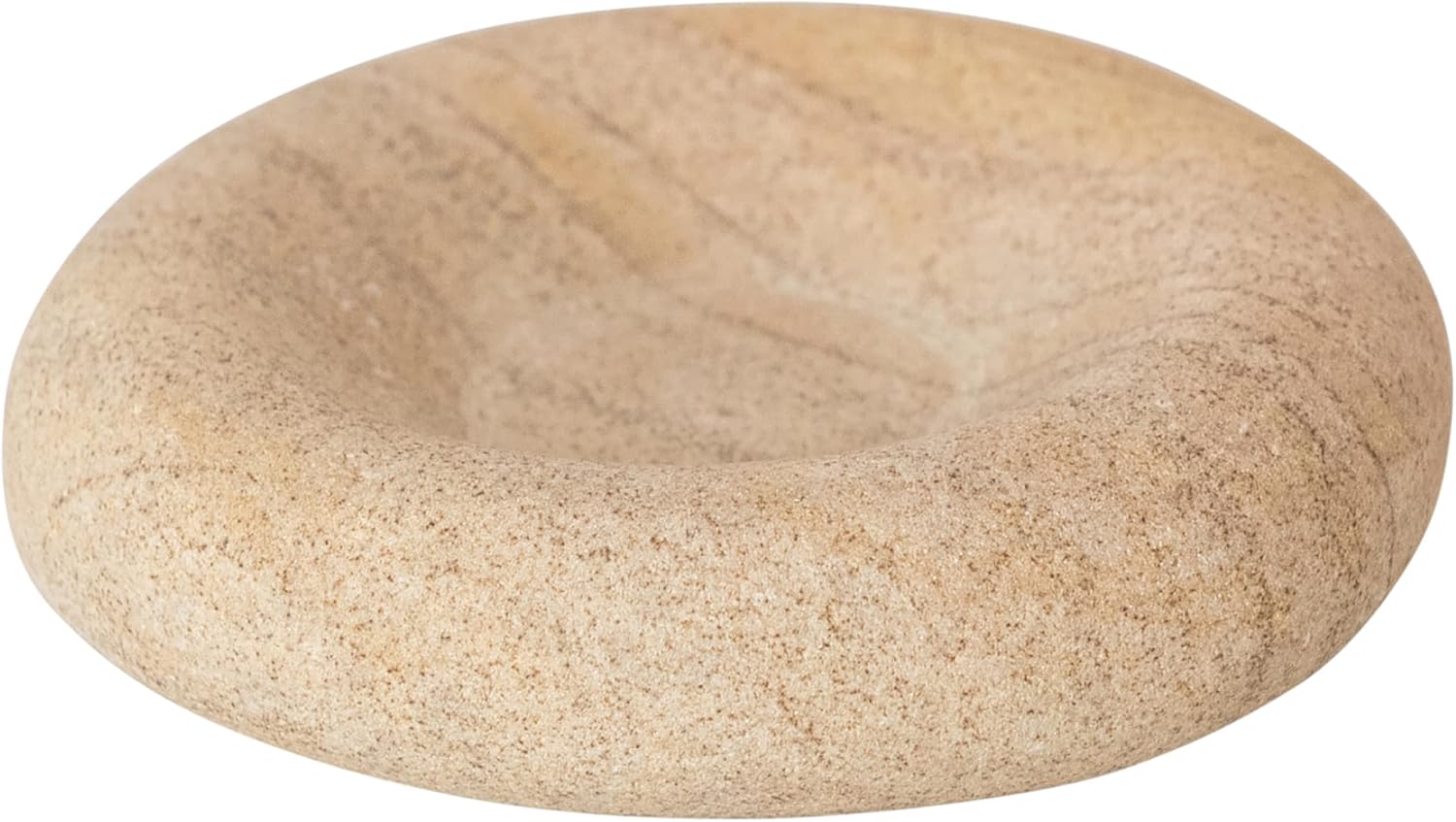 Creative Co-Op Sandstone Organic Shaped Incense Holder, Natural Color