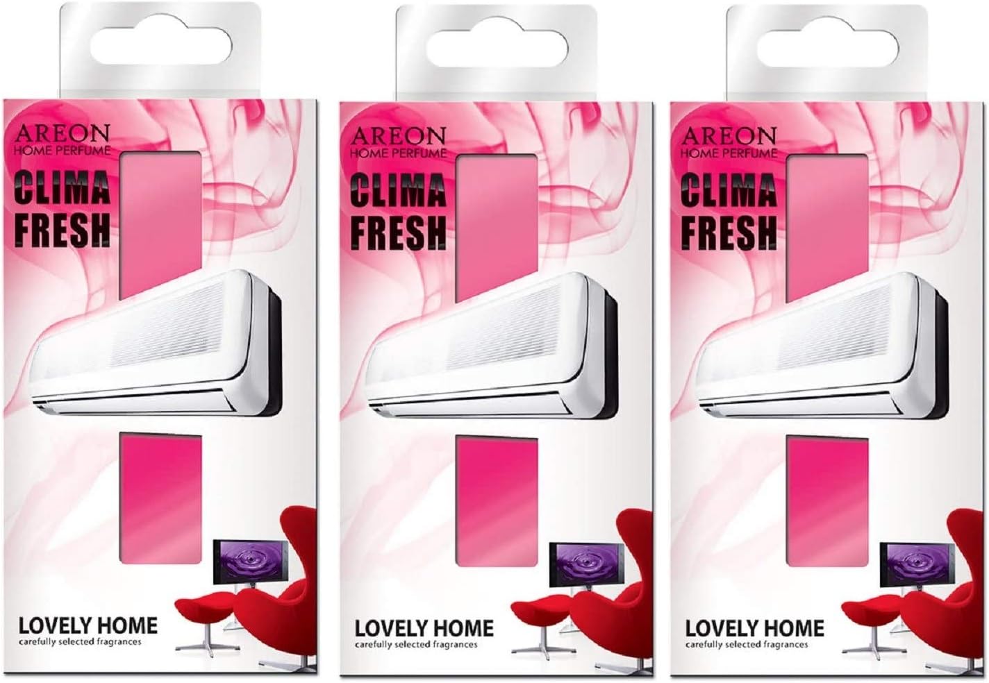 Areon Clima Air Freshener Home Conditioner Lovely Home Multi Pack Set of 3