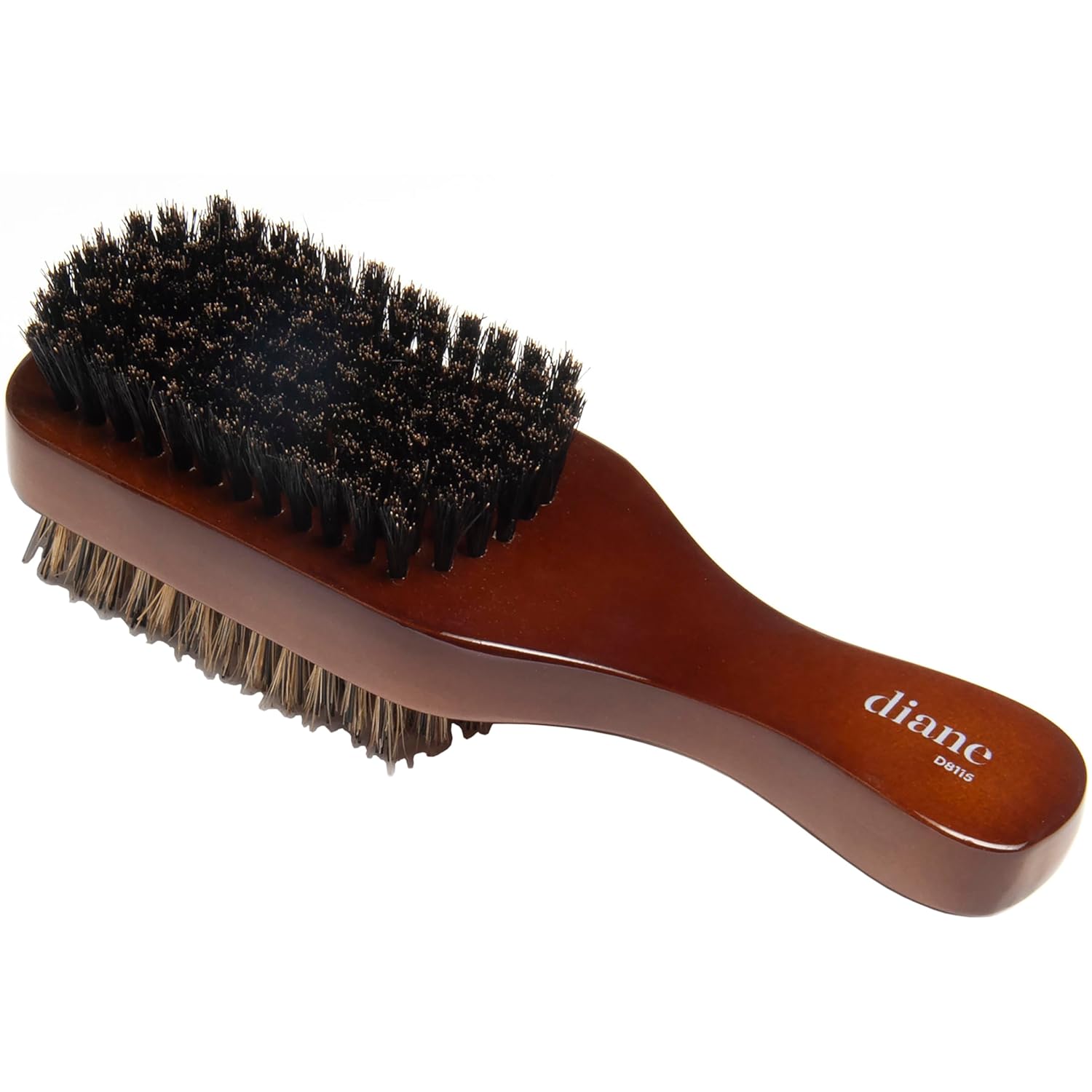 Diane Premium 100% Boar Bristle 2-Sided Club Brush for Men, Medium Firm Bristles for Thick, Curly or Coarse Hair, Mens Brush for Detangling, Smoothing, Wave Styles, Soft on Scalp, Restores Shine