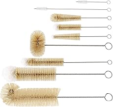 Masthome 9 Pieces Bottle Brush Set, Long Handle Bottle Cleaner for Washing Narrow Neck Wine/Beer Bottle, Hummingbird Feeder, Baby Bottle, Sports Bottle, Thermos, Flask