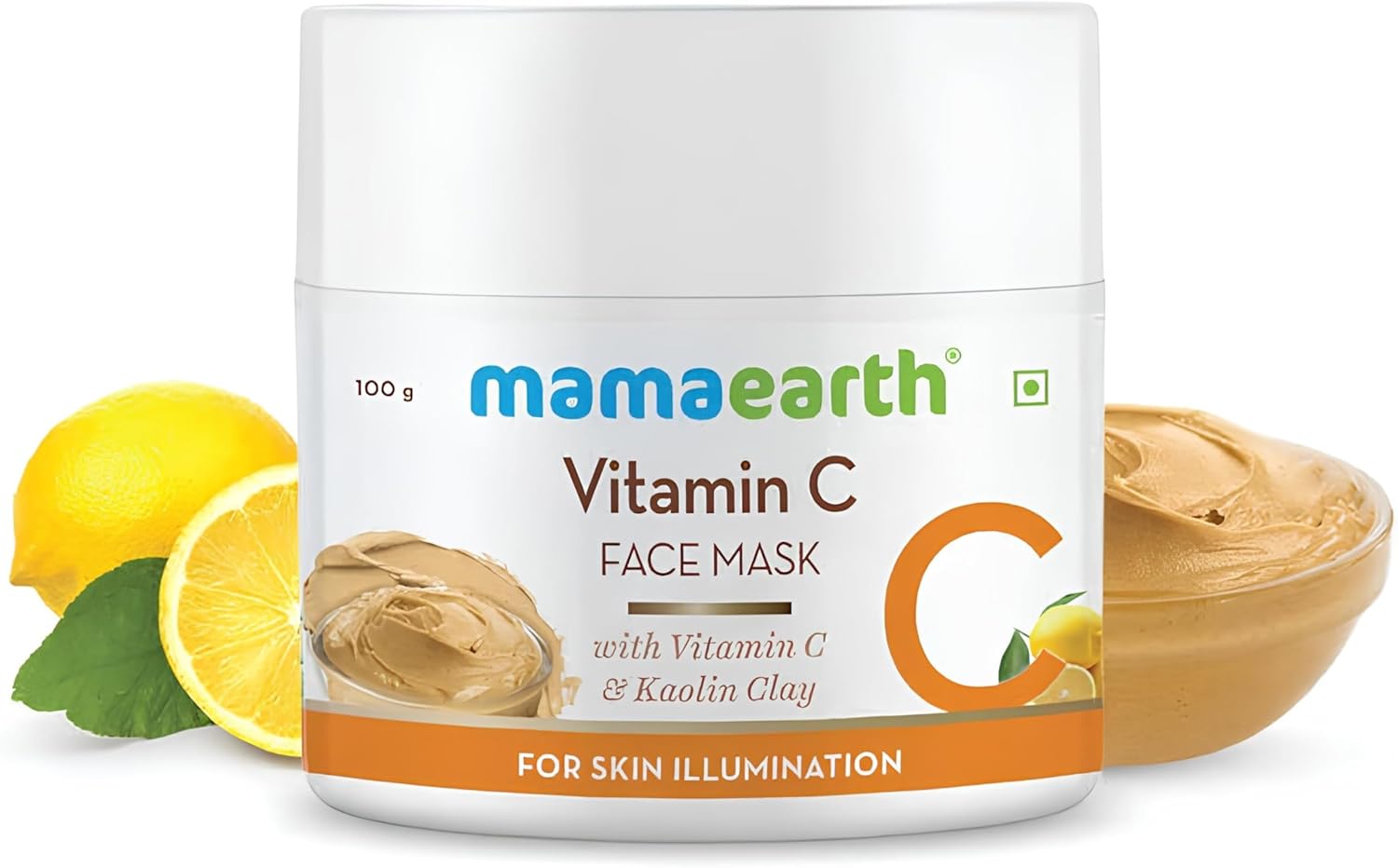 Mamaearth Vitamin C Face Pack for Women With Vitamin C & Kaolin Clay for Skin Illuminitation - 100 g