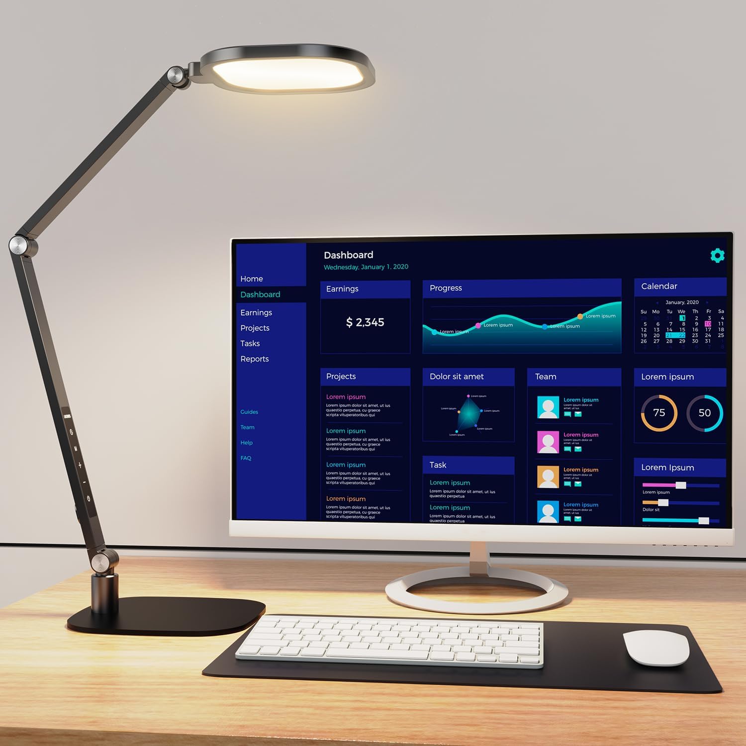 LED Desk Lamp for Home Office, Desk Light for Video Call, 3 Color Temperature 10 Brightness Computer Light, Dimmable Led Desk Light with Memory & Timer Func, Metal Swing Arm Table Lamp