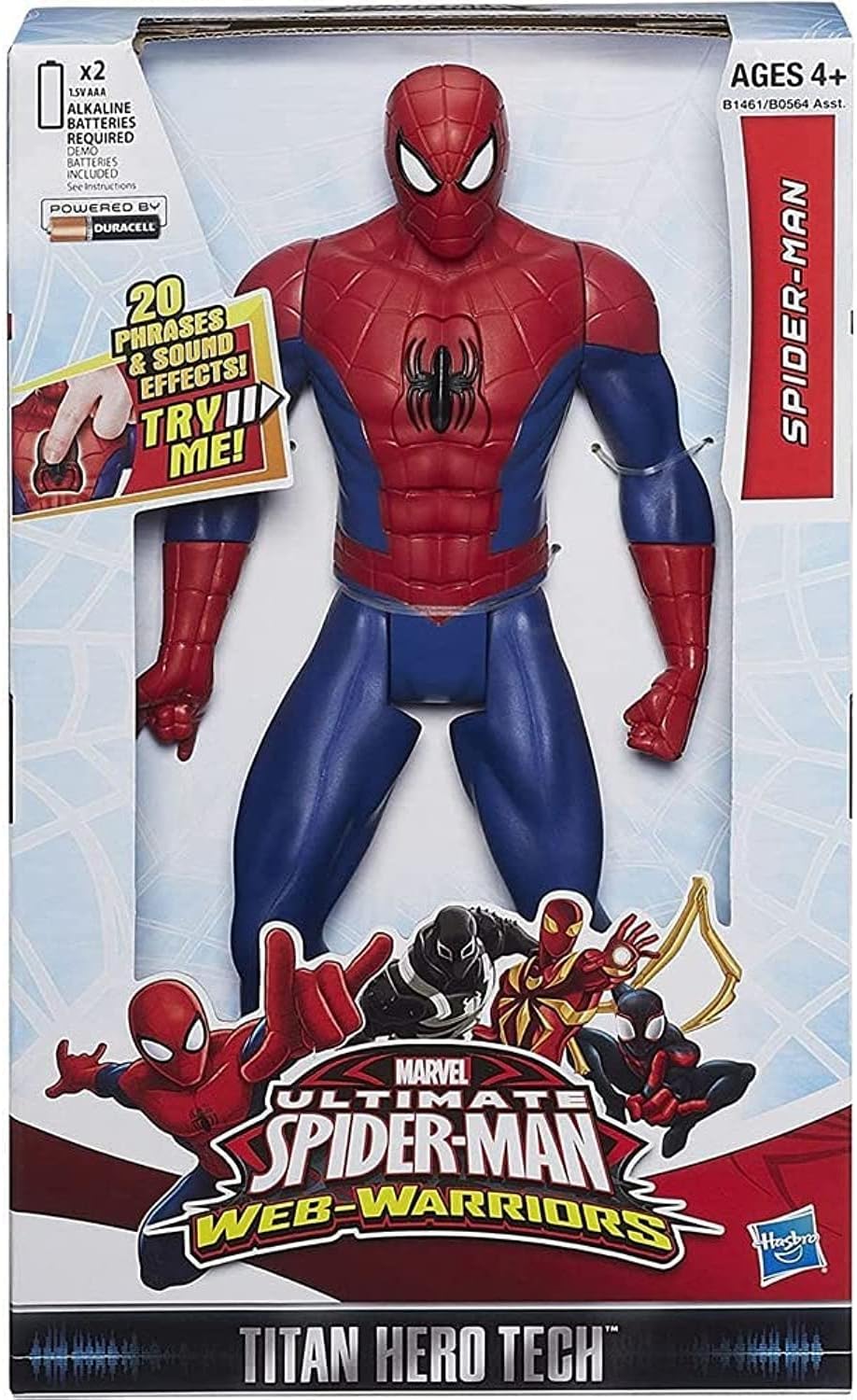 Spider-Man Marvel Ultimate Spider-Man Web Warriors Titan Hero Tech Electronic Spider-Man 12-Inch Figure