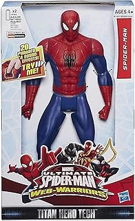 Spider-Man Marvel Ultimate Spider-Man Web Warriors Titan Hero Tech Electronic Spider-Man 12-Inch Figure