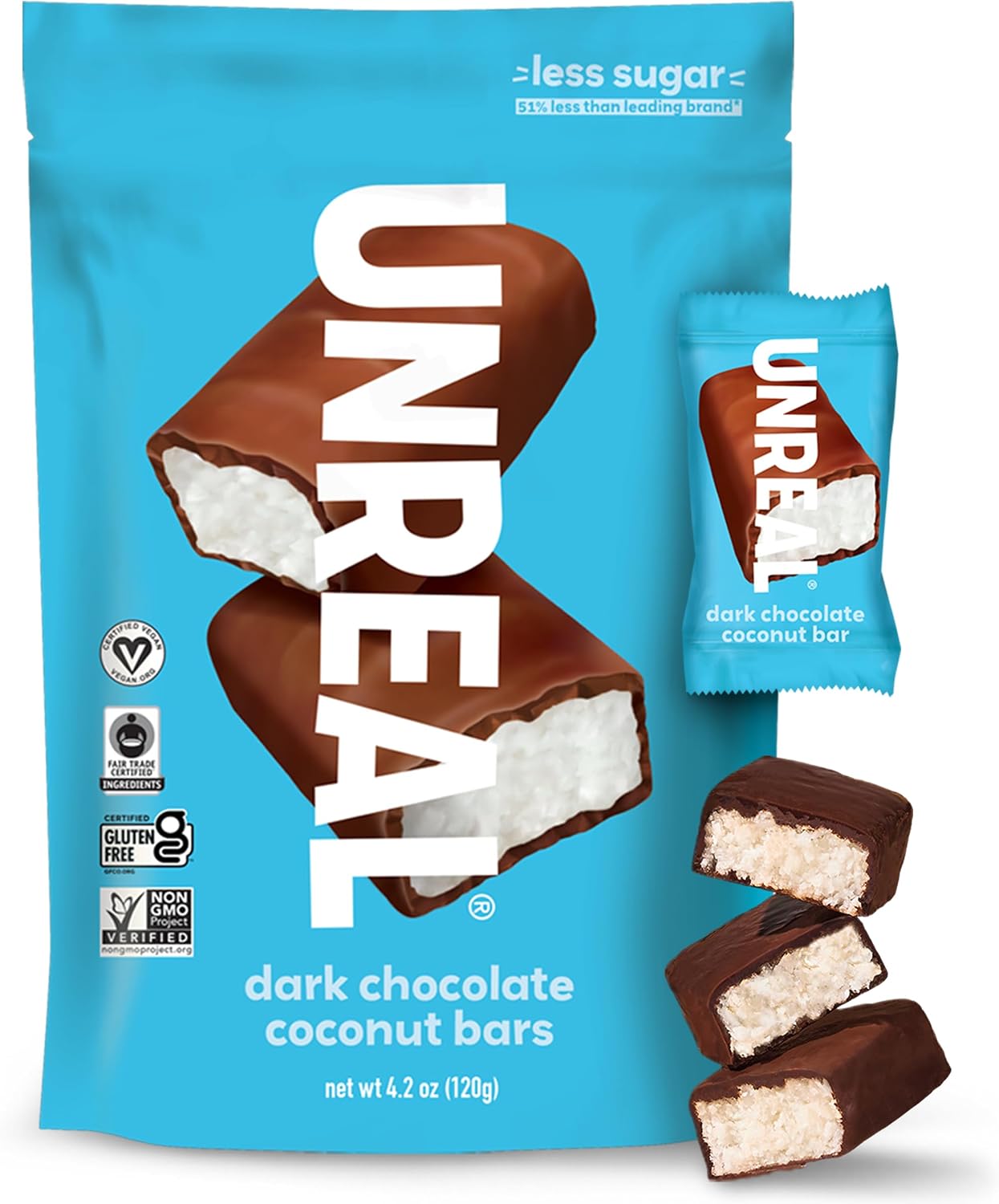 Unreal Bars Dark Chocolate Coconut 4.2OZ