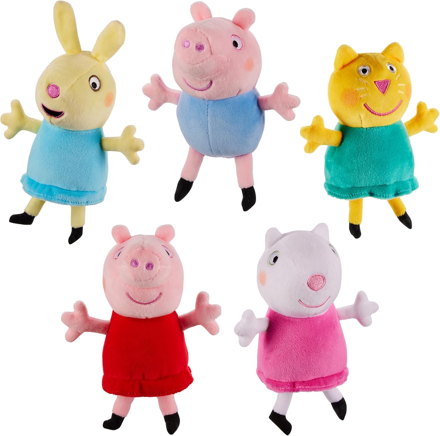 Peppa Pig Peppa and Friends Collectable Plush 5-Pack, Toys, Preschool Toys, Gift for age 1-5 [Amazon Exclusive]