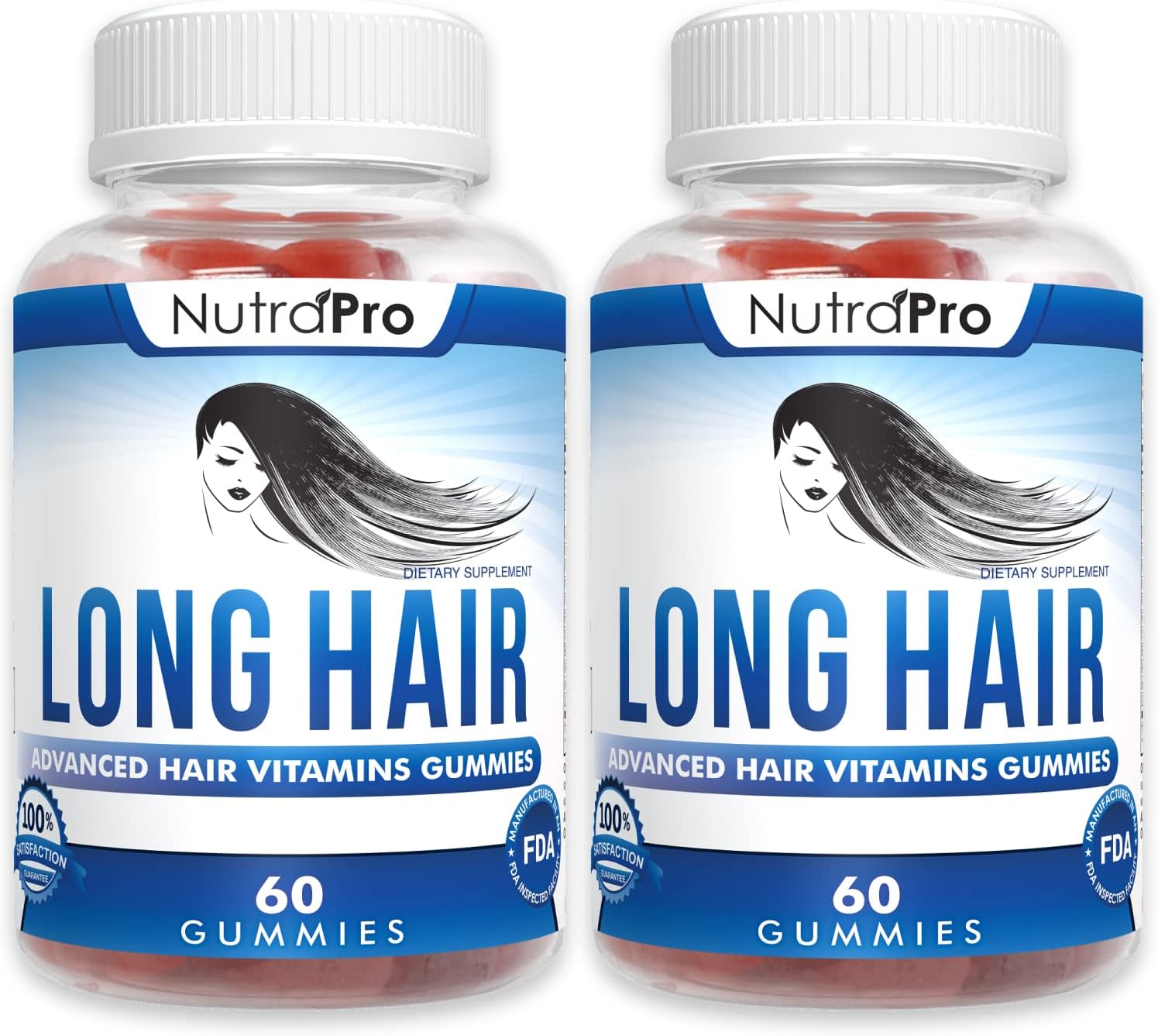 NutraPro Long Hair Gummies – Anti-Hair Loss Supplement for Fast Hair Growth of Weak, Thinning Hair – Grow Long Thick Hair & Increase Hair Volume with Biotin and 10 Other Vitamins.for Men and Women.