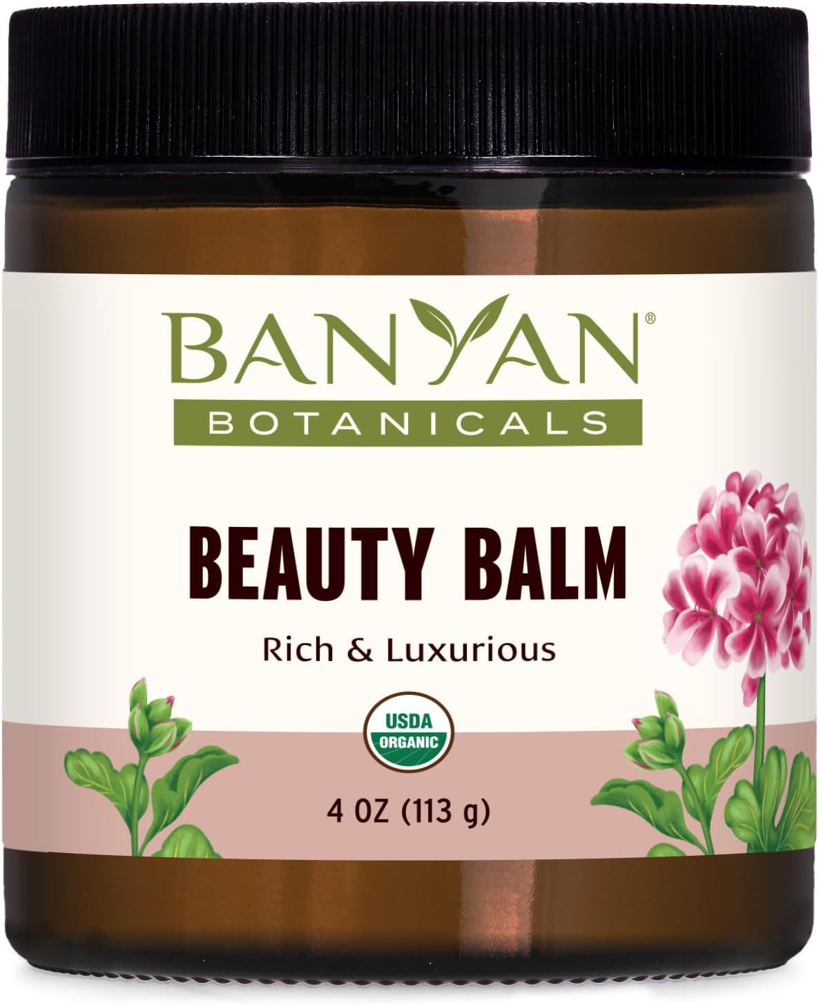 Banyan Botanicals Beauty Balm - USDA Certified Organic, 4 oz - Shatavari & Rose Geranium to Moisturize & Soften Skin
