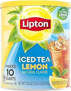 Lipton Lemon Iced Tea Mix, Sweetened, Makes 10 Quarts