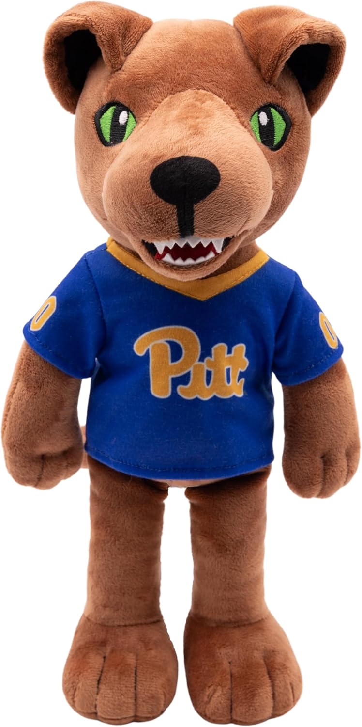 Playtime by Eimmie 14" Pitt Plush Figure - College Football Ragdoll - Sports Mascot Figure - Soft Plush Material - Surface Washable - Soft Baby Doll - All Ages - Washable Rag Doll - Pitt Panther Doll