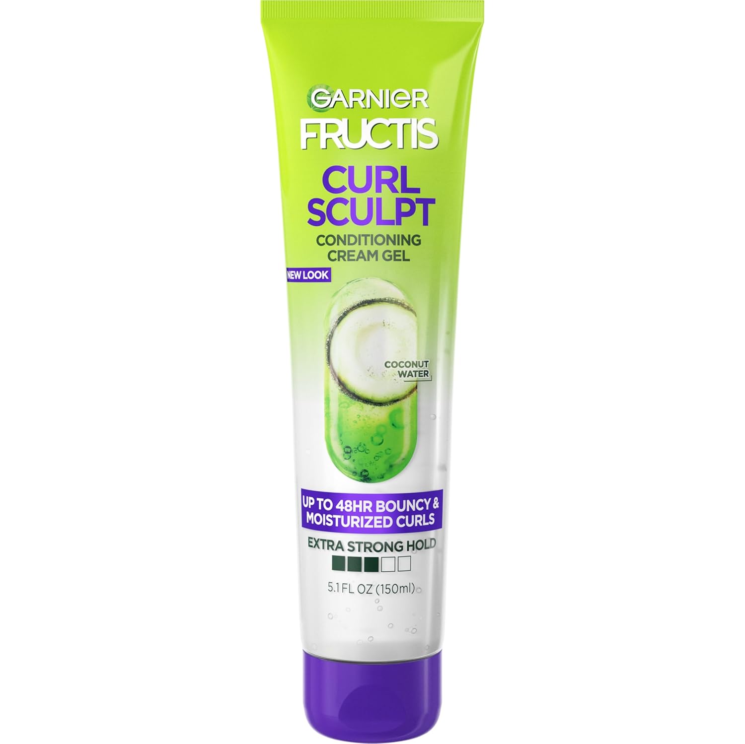 Garnier Fructis Style Curl Sculpt Conditioning Cream Gel for Bounce & Moisture, 5.1 Fl Oz, 1 Count (Packaging May Vary)