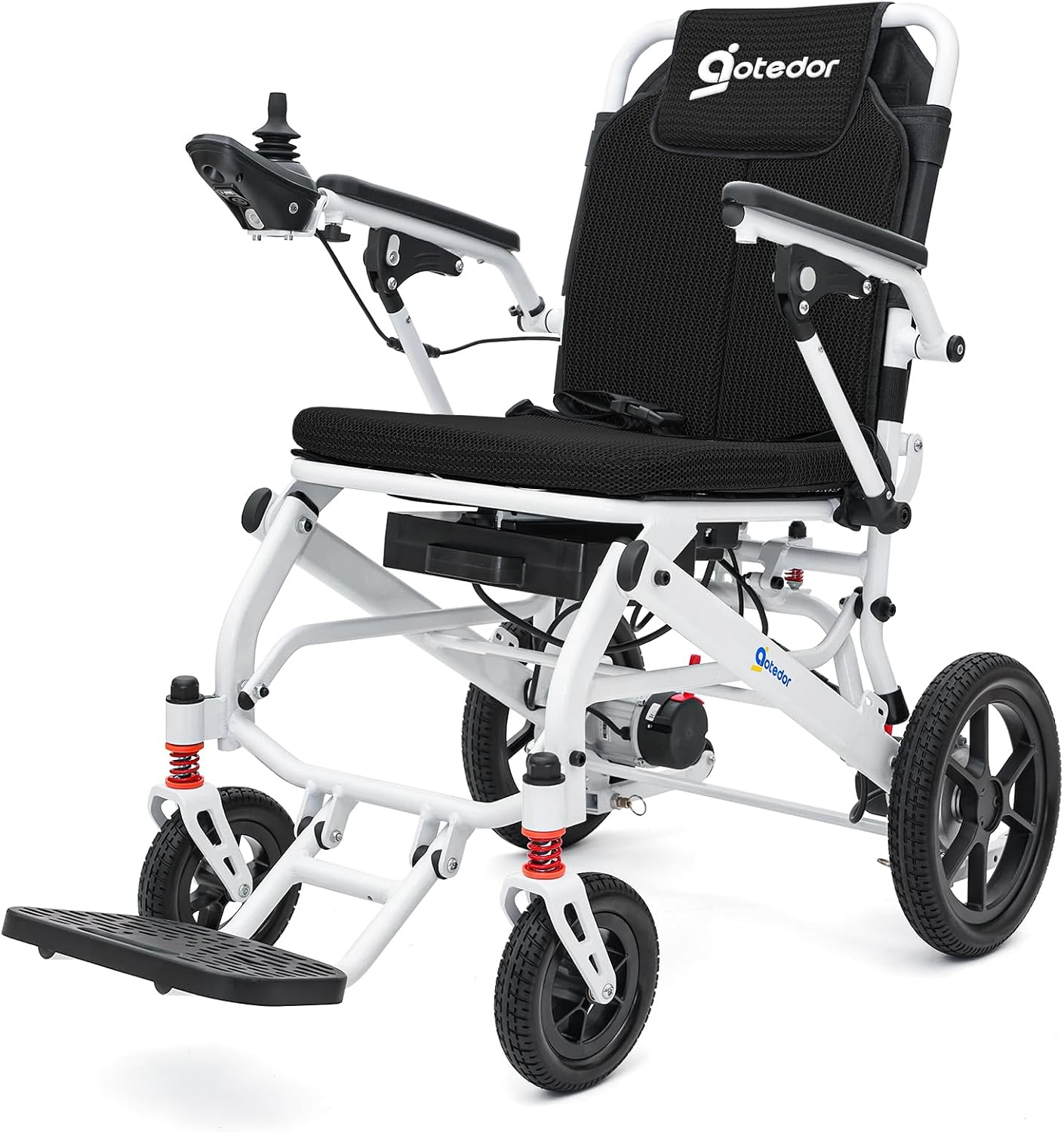Electric Wheelchairs for Adults,22 Miles Long Travel Range with 2 Lithium Batteries All Terrain Power Wheelchair,Ultra Lightweight 39Lbs Folding Compact Motorized Wheelchair,Airline Approved