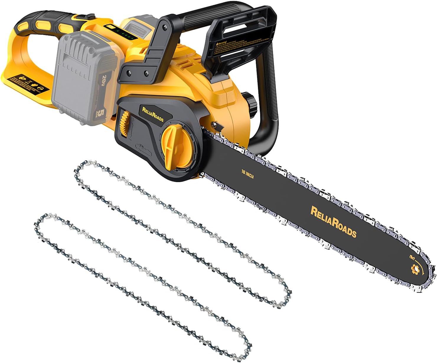 16-Inch Brushless Chainsaw, 40V (2 x 20V MAX) Cordless Battery Powered Chain Saw Compatible DeWALT Battery, Ideal for Wood/Tree Cutting, Pruning, Tool Only (Battery Not Included)