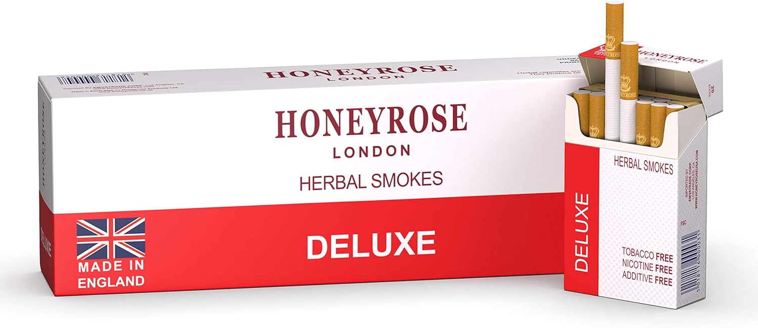 Honeyrose Deluxe - Nicotine Free, Made in England, 1 carton/10 Packs