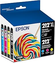 EPSON 212 Claria Ink High Capacity Black & Standard Color Cartridge Combo Pack (T212XL-BCS) Works with WorkForce WF-2830, WF-2850, Expression XP-4100, XP-4105