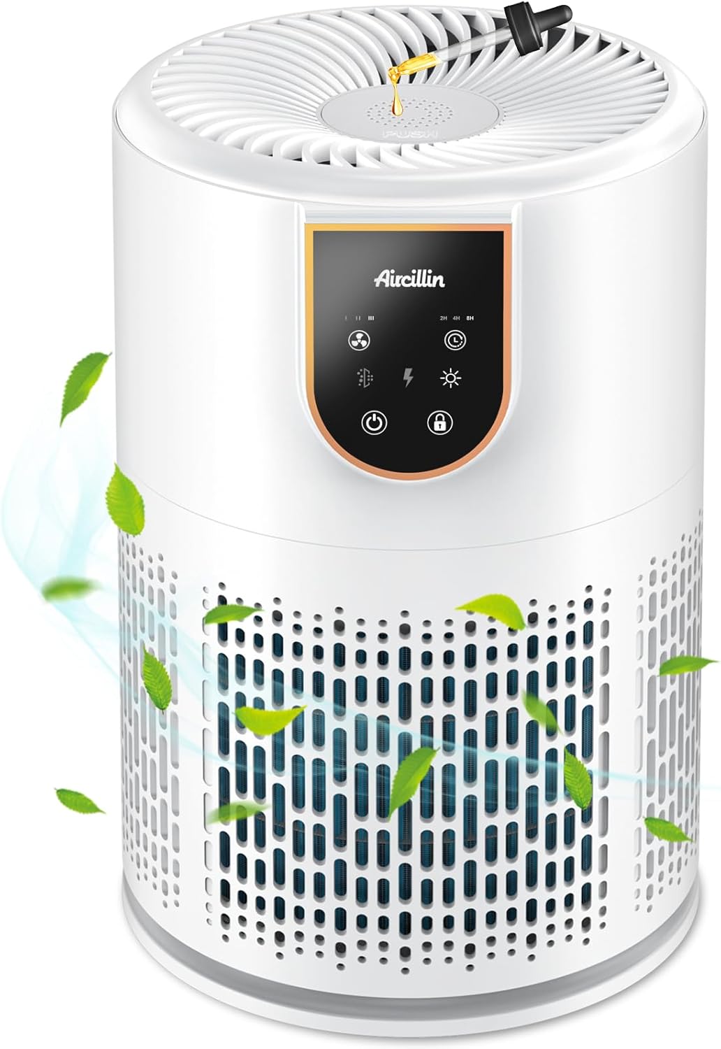 Air Purifier for Home Bedroom, Up to 798 Sq Ft with 5-Stage H13 HEPA Filter, Removes 99.97% of Pollen Allergies, Dust, Pet Dander, Smoke, Odor, Quiet 25 dB, with Fragrance Sponge & Timer