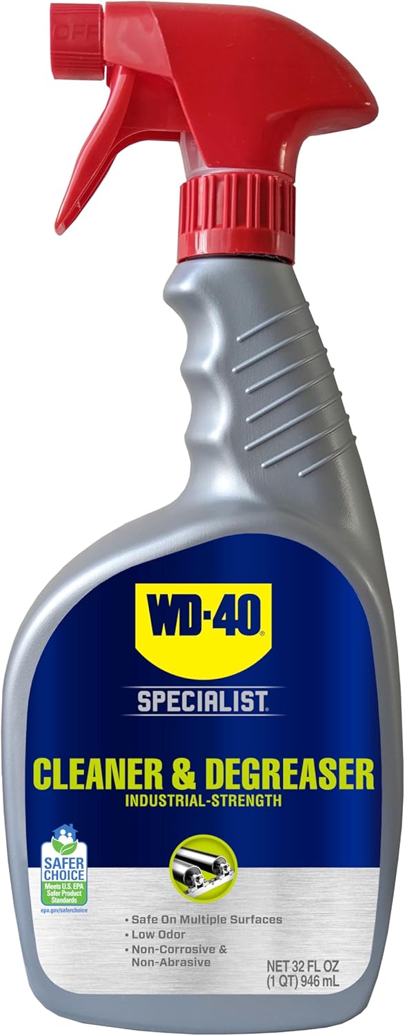 WD-40 Specialist Cleaner & Degreaser, Multi-Surface Cleaning Solution, Great for cleaning grills and grill parts, 32 OZ [Non-Aerosol Trigger]
