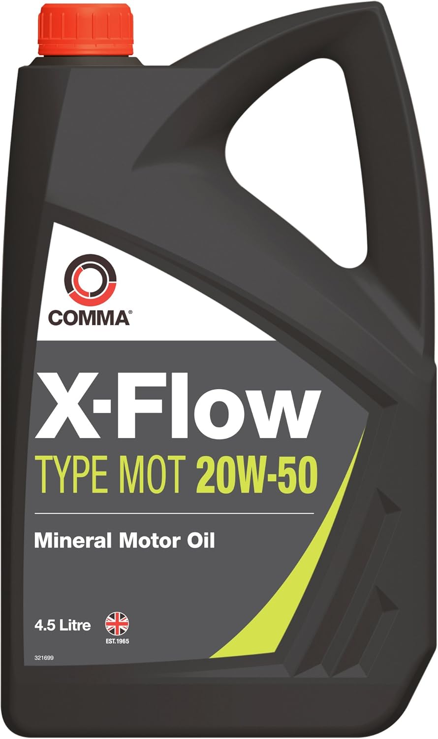 Comma XFMOT1G X-Flow Type Mot 20W50 Mineral Motor Oil , 4.5 Liter