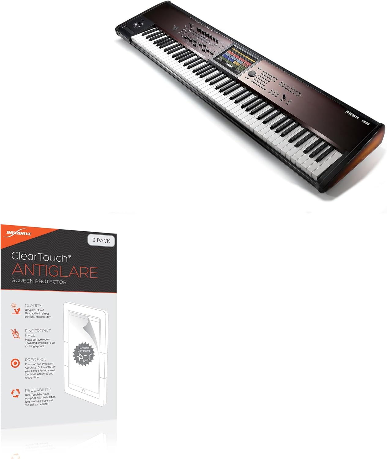 BoxWave Screen Protector Compatible with Korg Kronos - ClearTouch Anti-Glare (2-Pack), Anti-Fingerprint Matte Film Skin