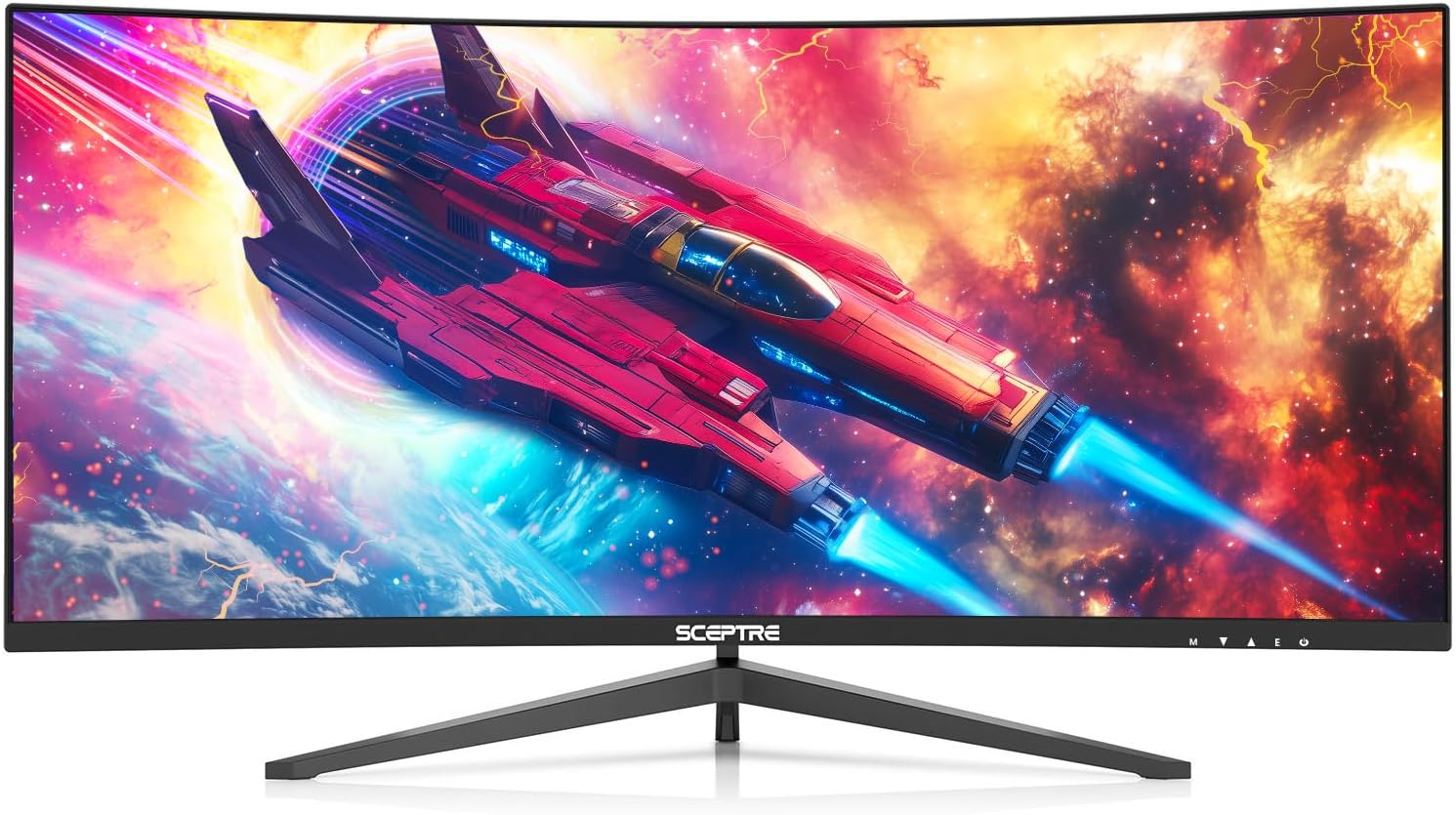 Sceptre New Curved 30-inch Gaming Monitor 200+Hz Build-in Speakers 2560 x 1080p HDMI x2 DP x2 Machine Black 2025