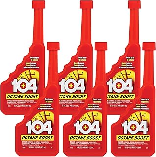 104+ Performance(10406-6PK) Octane Boost - Boosts Octane And Cleans injectors To Improve Engine Performance - Improve Gas Mileage - 1 Bottle Treats Up To 18 Gallons, 16 fl. oz. 6 Pack