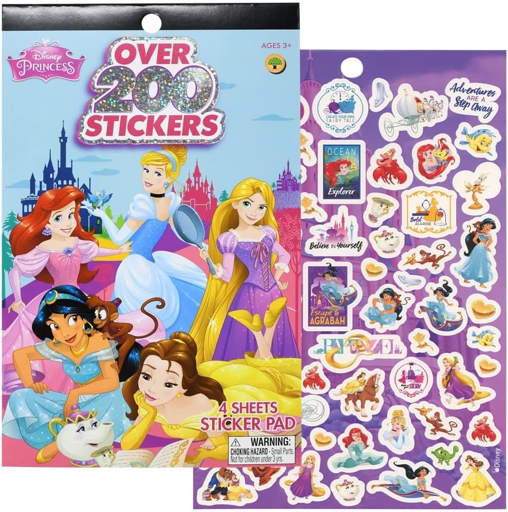 UPD Disney Princess Sticker Pad 200 + Stickers, Multi