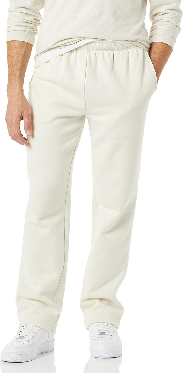 Amazon Essentials Men's Fleece Open Bottom Sweatpant (Available in Big & Tall)