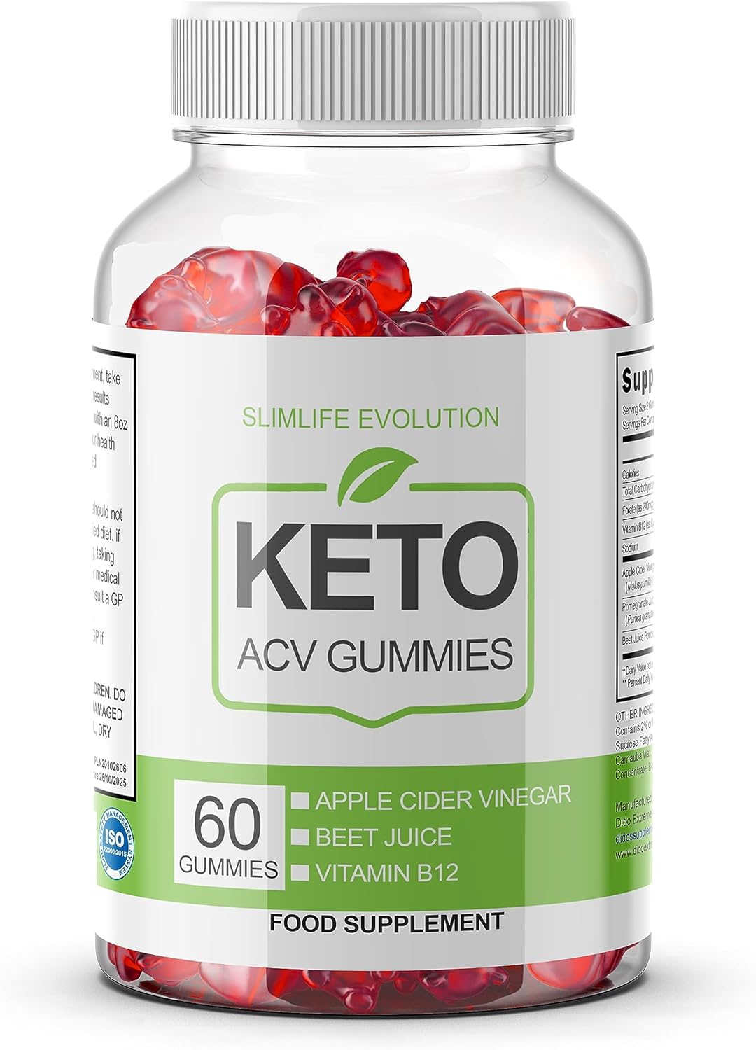 Slimlife Evolution Keto ACV Gummies Vegan - Keto Advanced Weight Loss/Natural Product - 60 Gummies