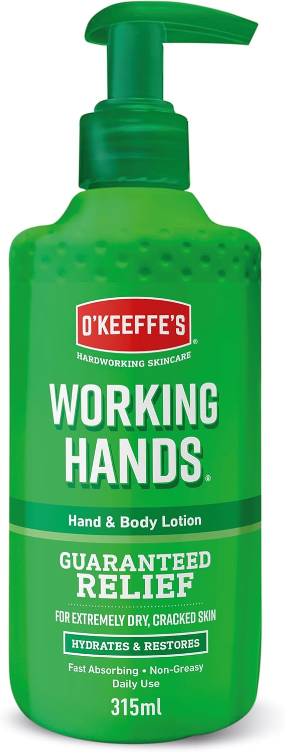 O'Keeffe's Working Hands Hand & Body Lotion, 315ml –Suitable for Sensitive Skin | Hydrates, Restores & Relieves Dry, Cracked Skin | Fast-absorbing, Non-Greasy & Suitable for Daily Use