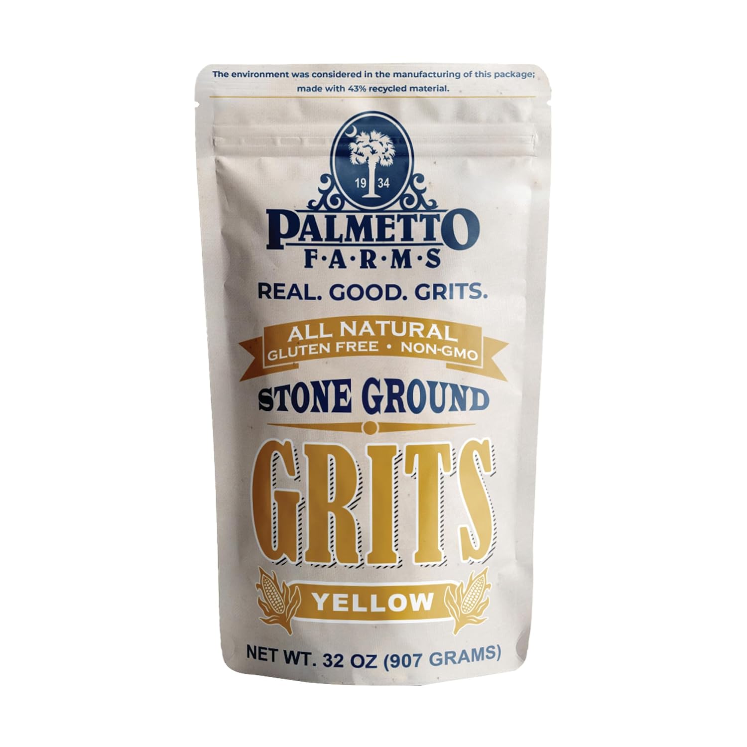 PALMETTO FARMS Stone Ground Yellow Grits, 32 OZ