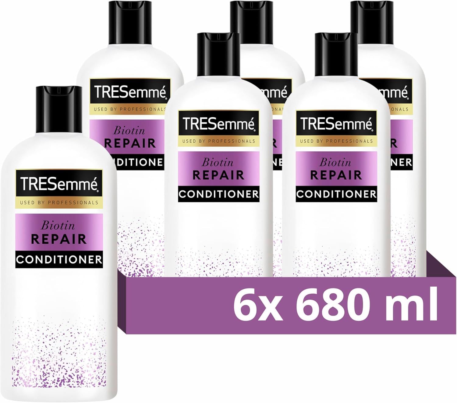 TRESemme Biotin Repair Conditioner visibly repairs 7 types of damage in 1 use for dry, damaged hair 6x 680 ml