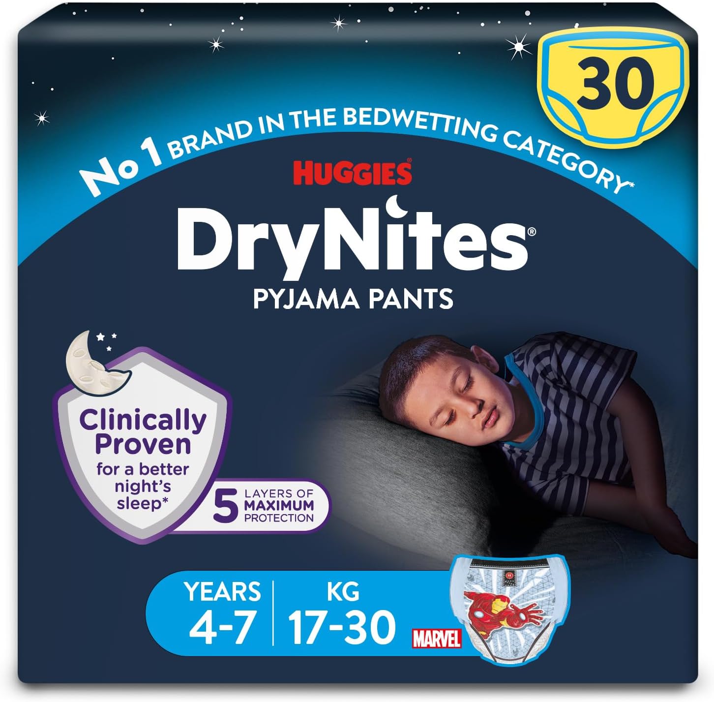 Huggies DryNites Bedwetting Pyjama Pants Age 4-7 17-30kg