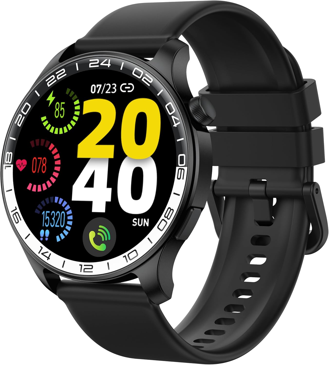 Mens Smart Watch Answer/Make Calls, 40mm AMOLED Smart watch for Men, IP68 Waterproof and 110+ Sport Modes Fitness Watch with Heart Rate/Sleep/SpO2 Monitor, Smartwatch for Android iOS Phones compatible