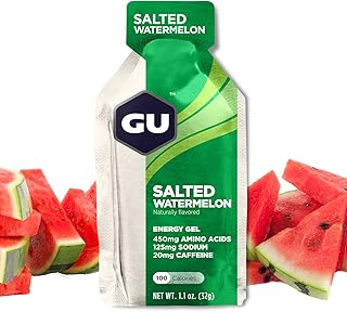 GU Energy Original Sports Nutrition Energy Gel, Salted Watermelon, 8 Count