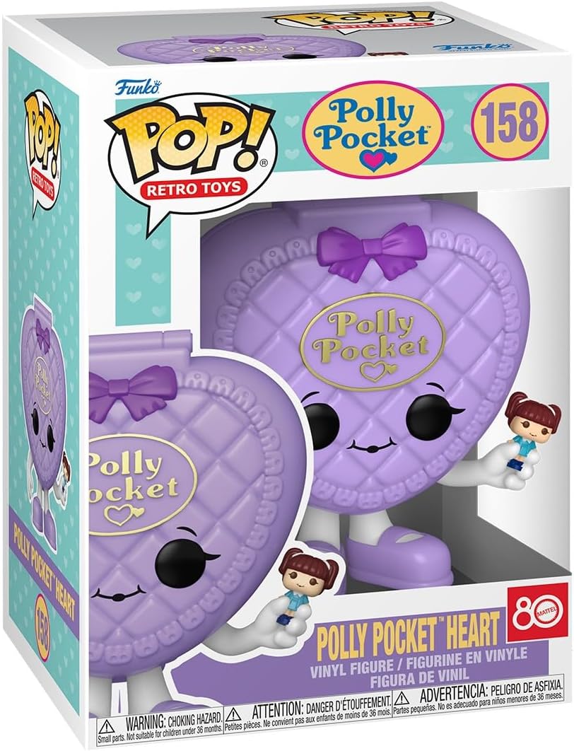 Funko Pop! Vinyl: Polly Pocket Shell Pocket - Heart Shell - Purple - Collectable Vinyl Figure - Gift Idea - Official Merchandise - Toys for Kids & Adults - Ad Icons Fans - Model Figure for Collectors