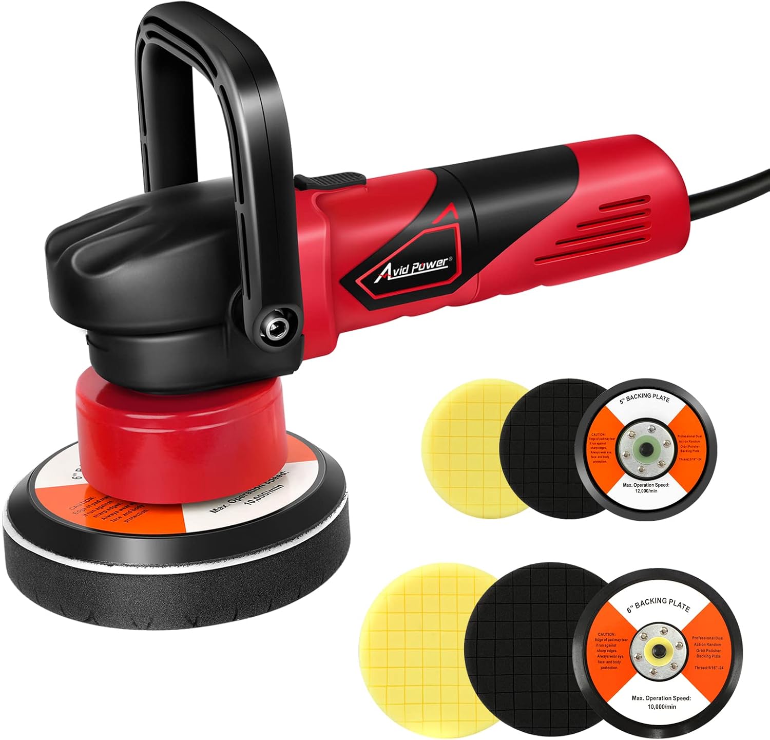 AVID POWER Buffer Polisher, Dual Action Polisher 5", 6", 6", 6", 6", 6", 6", 6", 6", 6", 6", 6", 5", 6"