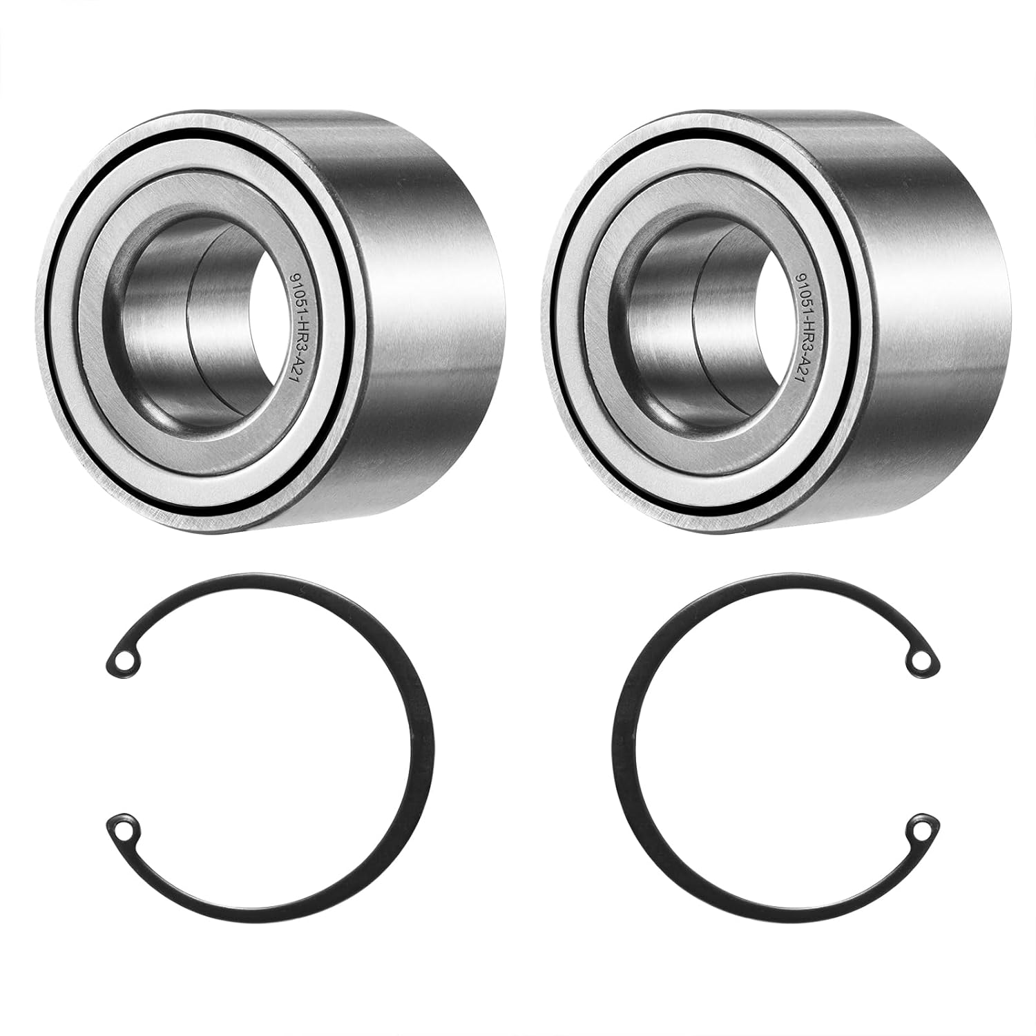 Front Wheel Bearings Kit Compatible with Honda FourTrax Rancher, Foreman, and Rubicon Models 2014-2024 Replacement OE Parts 91051-HR3-A21 90651-HR3-A20