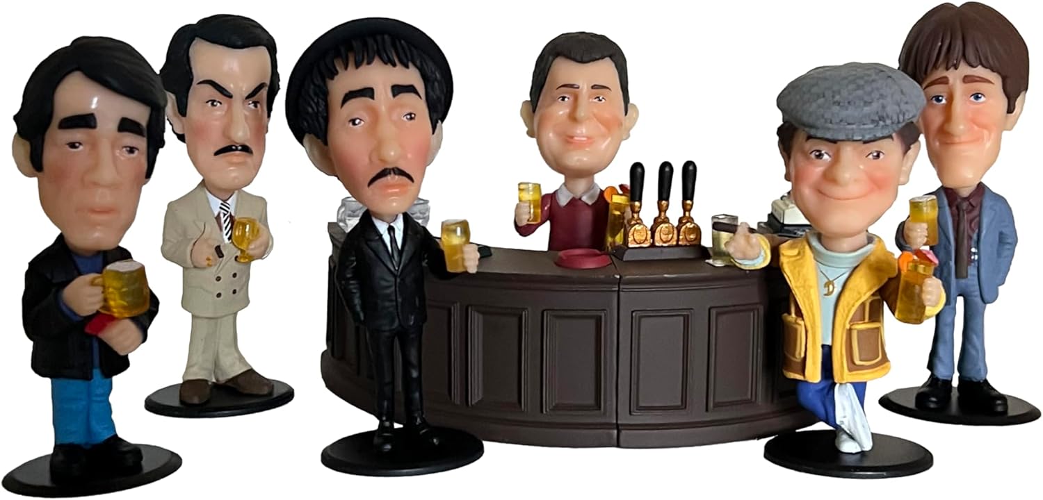 Sporting Profiles Only Fools and Horses The Nags Head 8 Piece Bobble Buddies Bobblehead Head Box BOTH Set1 and Set 2 Del Boy, Rodney, Boycie, Mike, Trigger, Mickey Pearce and 2 Bar Sections