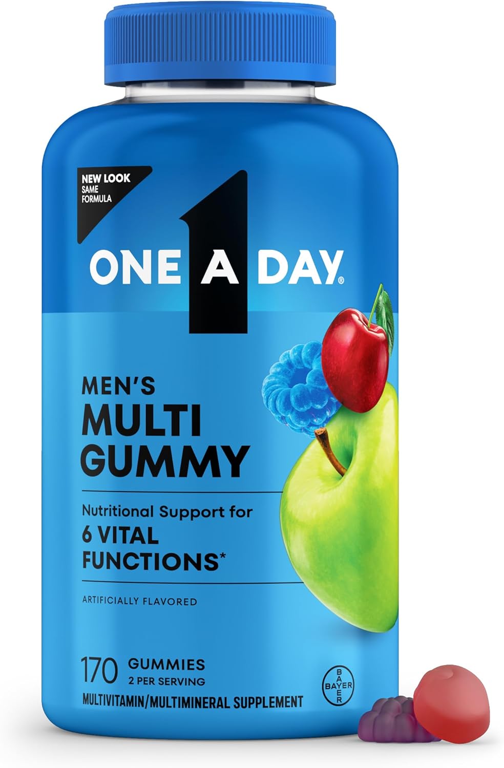 One A Day Men’s Multivitamin Gummies, Multivitamin for Men with Vitamin A, C, D, E, Calcium & More To Support Healthy Muscle Function, Gummies, 170 Count
