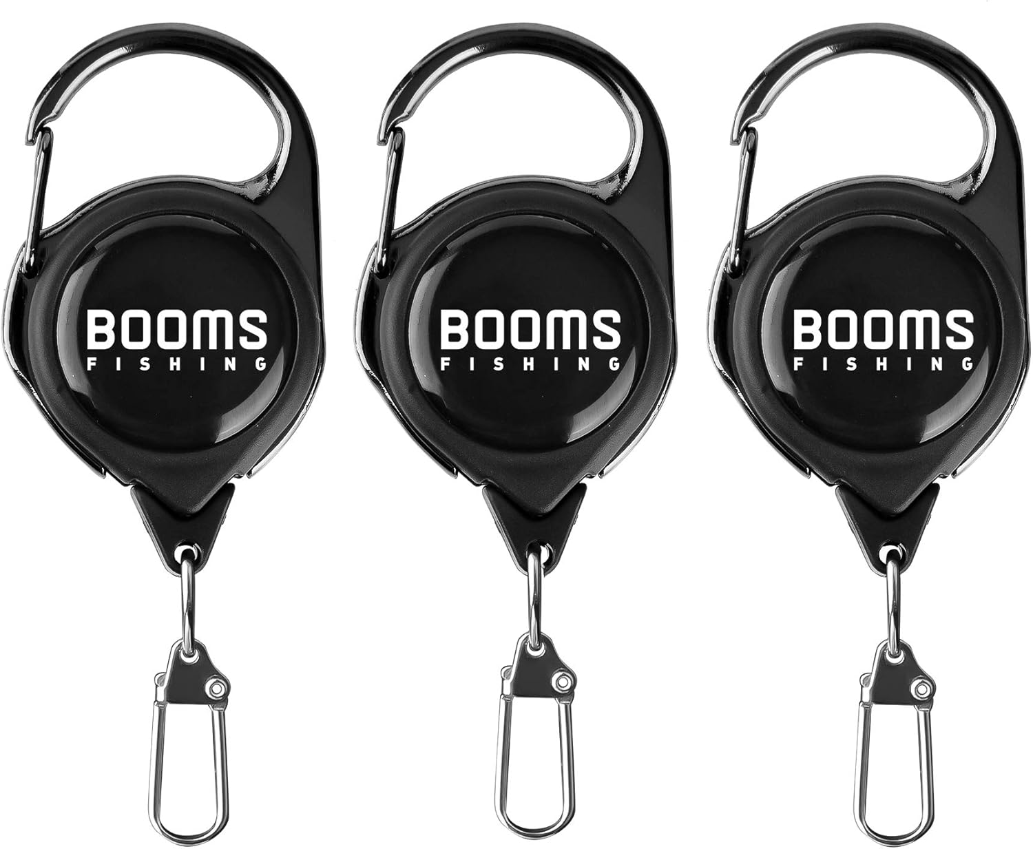 Booms Fishing RG1 Fly Fishing Zinger Retractor - Retractable Tether 3pcs