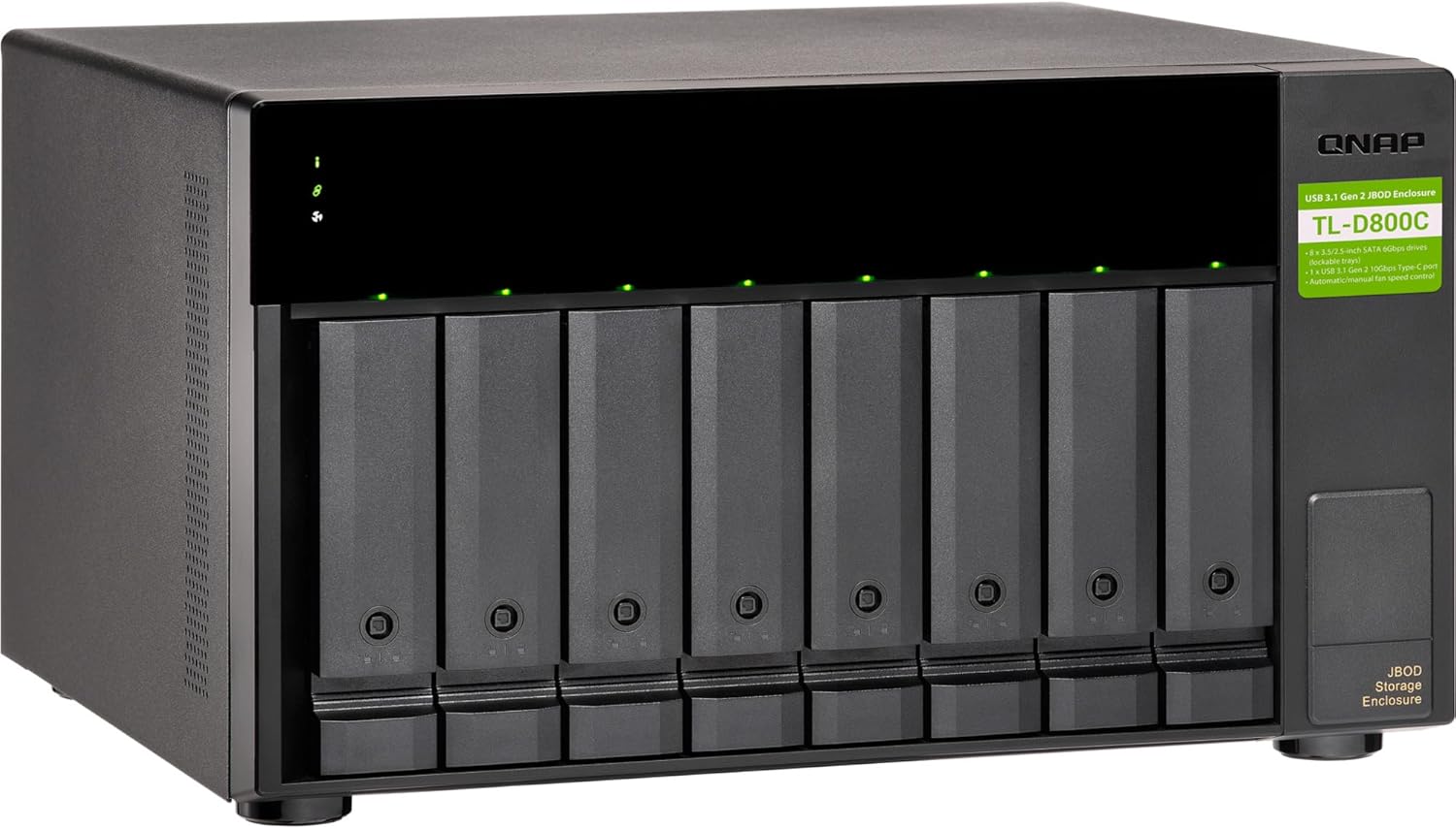 QNAP 8-bay desktop USB-C 3.1 Gen2 10Gbps JBOD
