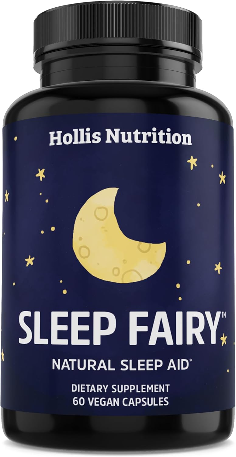Sleep Fairy Natural Sleep Aid | Melatonin 10mg, L-Theanine, 5-HTP, Valerian Root, GABA, Magnesium, Chamomile | Herbal Sleeping Pills | Non-Habit Forming Sleep Supplement | Vegan Capsules | Non-GMO