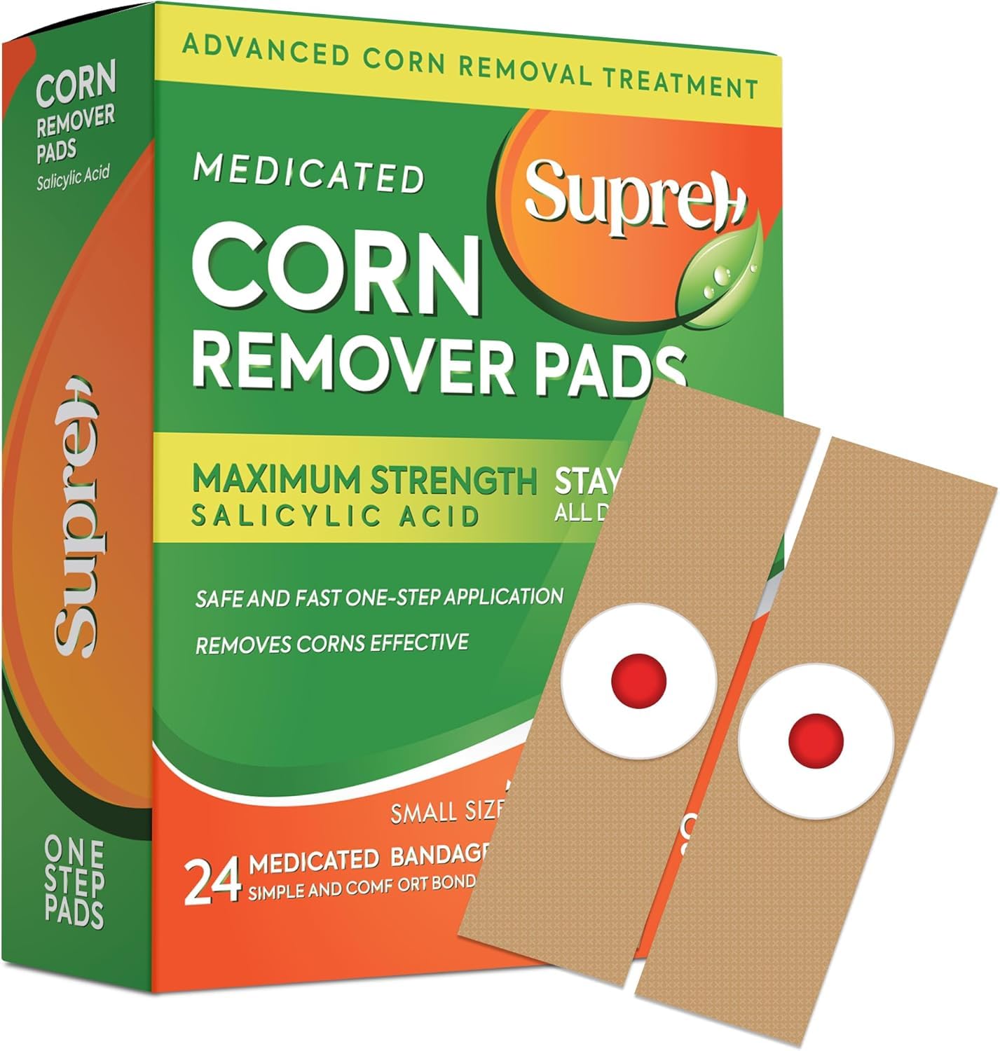 Corn Removers for Toes Feet Bandages: Corn Cushions and Small Callus Removal with 40% Salicylic Acid Long Adhesive - for Adult Seniors Nurses Hikers Athletes Men Women Pads 22