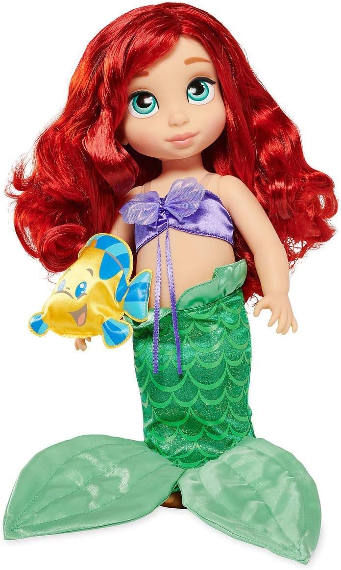 Disney Store Official Animators' Collection Ariel Doll, The Little Mermaid, 16 Inch Toy Figure, Detailed Plush Sculpting with Embroidered Features, Ideal Gift and Little Mermaid Fans