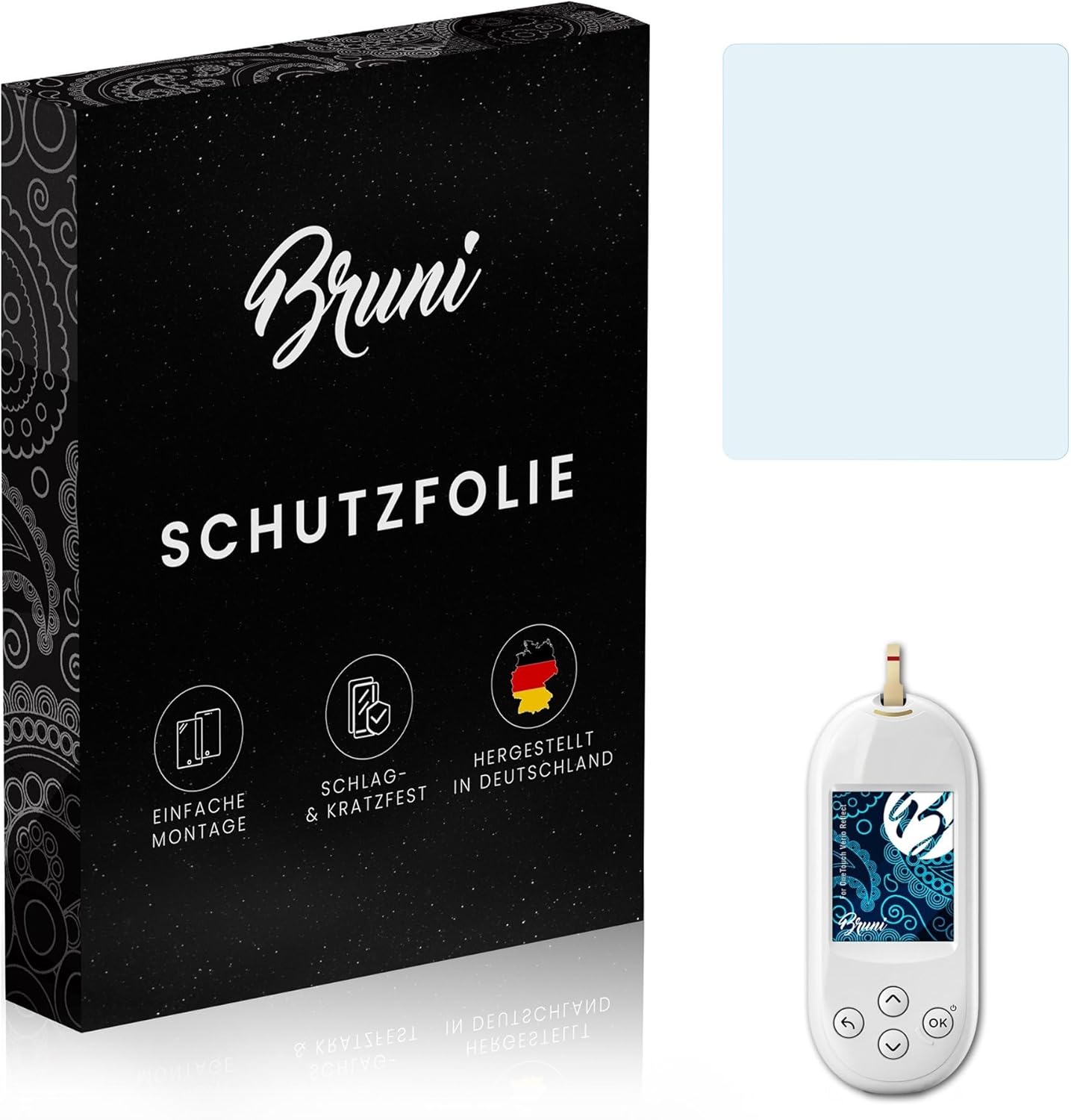 Bruni Screen Protector compatible with OneTouch Verio Reflect Protector Film, crystal clear Protective Film (2X)