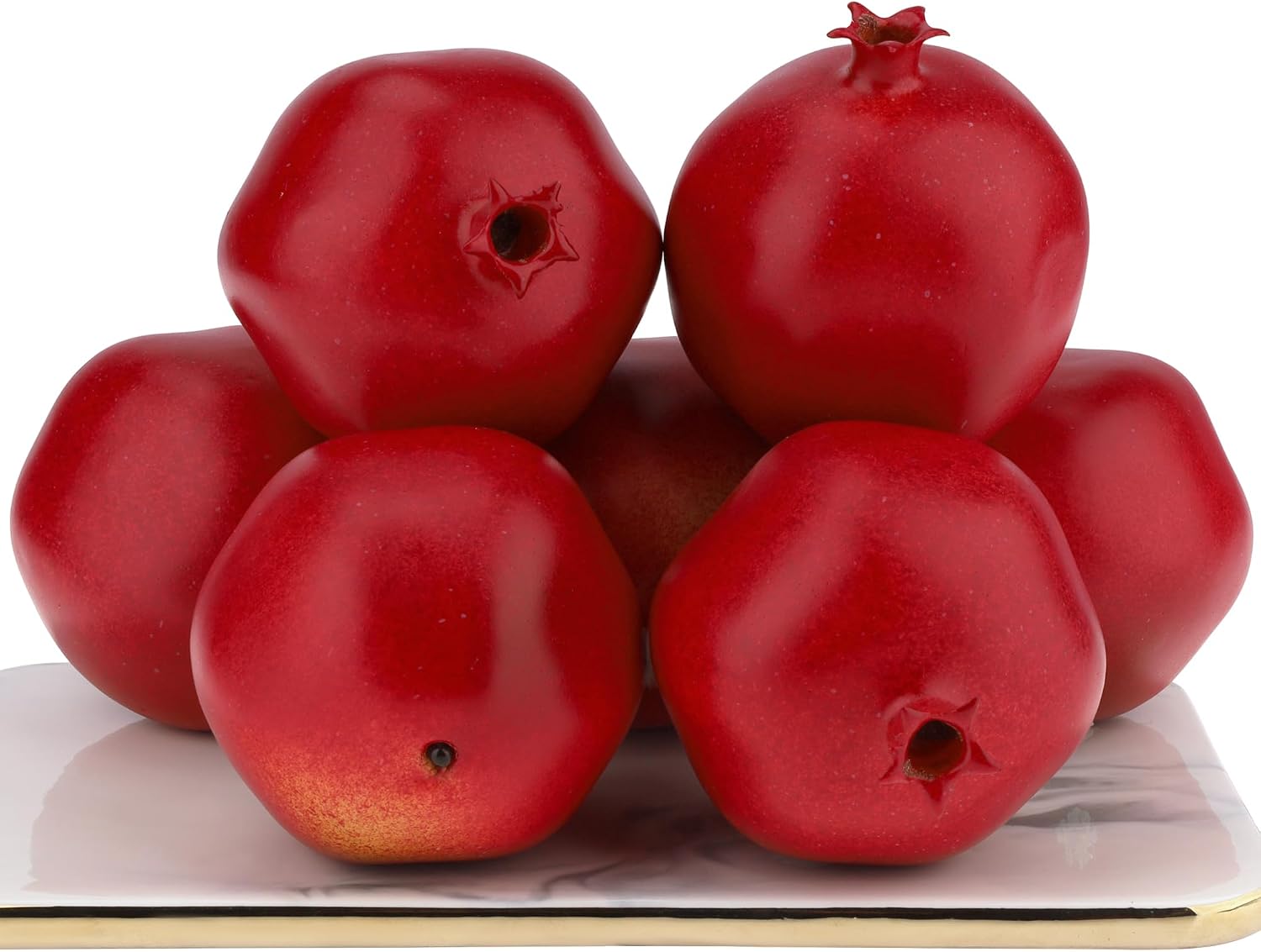 Gresorth 6 Pcs Lifelike Artificial Pomegranate Fruit Christmas Decoration