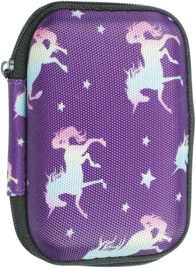 caseroxx Blood Glucose Meter Hard Case Suitable for Accu-Chek Aviva/Guide/Instant in Unicorn Design - Purple, Diabetic Storage case