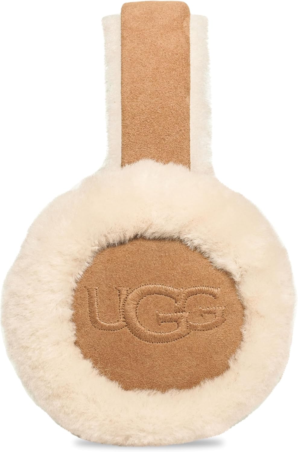 UGG Women's Embroidered Logo Earmuff, Chestnut, One Size