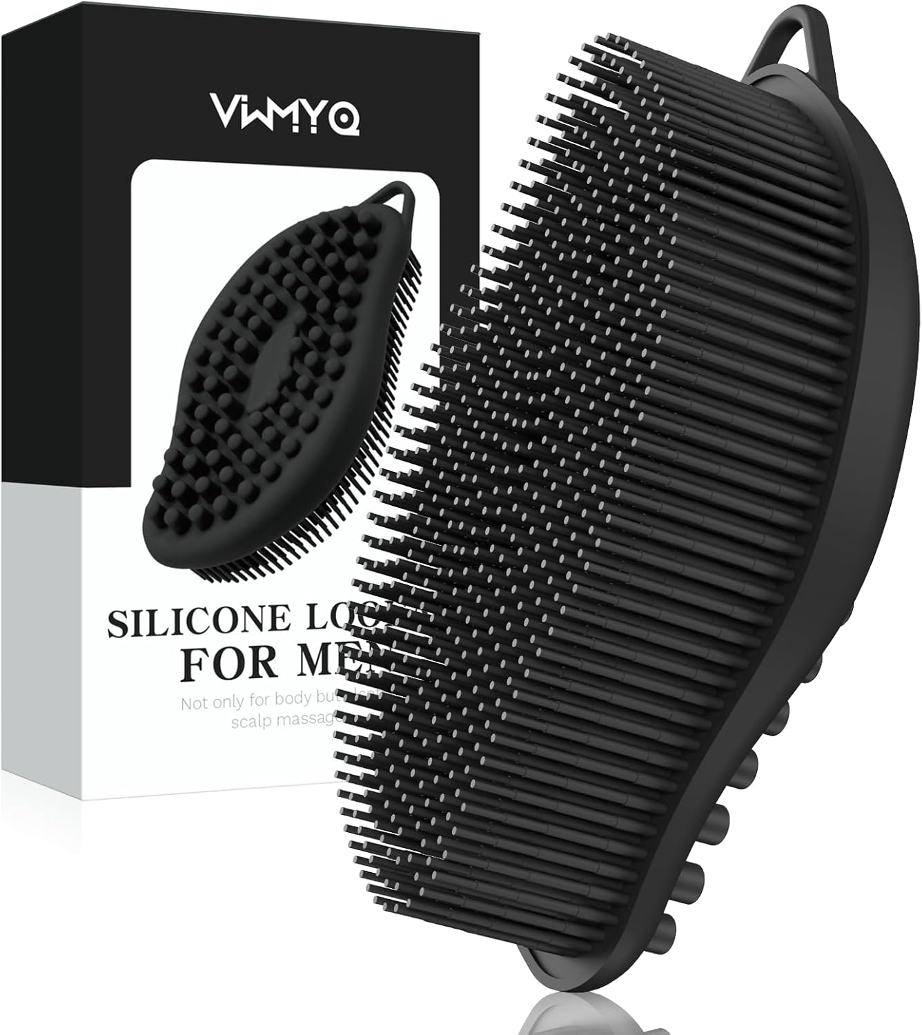 Silicone Loofah - Exfoliating Body Scrubber, Soft Dual-Sided Silicone loofa for Body Clean and Massage, Gentle Bath Brush Lathers Well for All Kinds of Skin